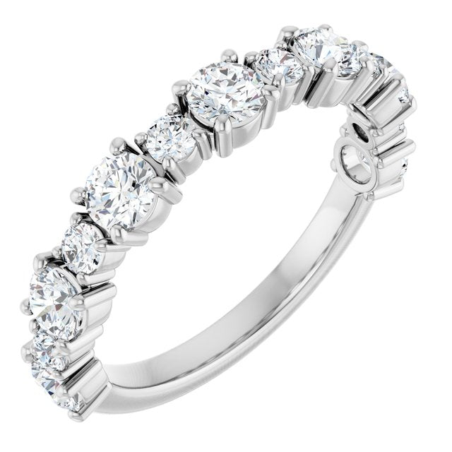 14K Rose 1/2 CTW Lab-Grown Diamond Anniversary Band
