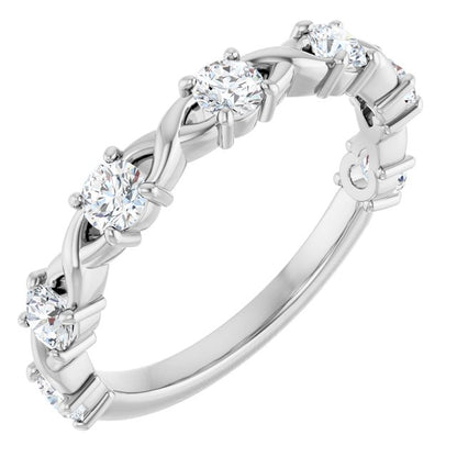 14K Rose 1/4 CTW Lab-Grown Diamond Anniversary Band