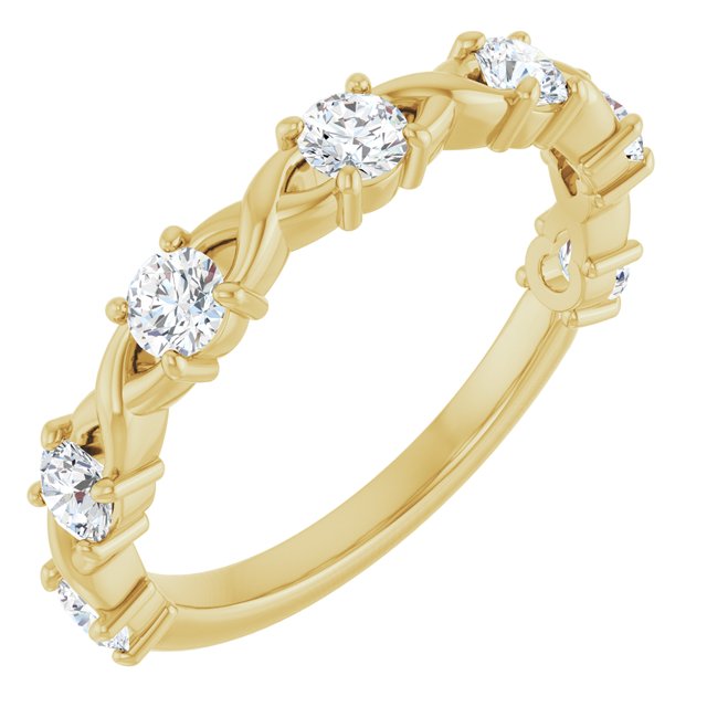 14K Rose 1/4 CTW Lab-Grown Diamond Anniversary Band