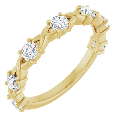 14K Rose 1/4 CTW Lab-Grown Diamond Anniversary Band