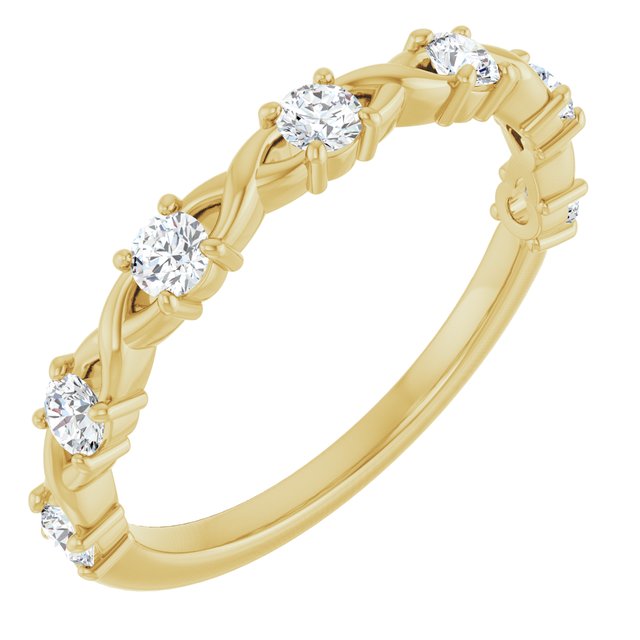 14K Rose 1/4 CTW Lab-Grown Diamond Anniversary Band