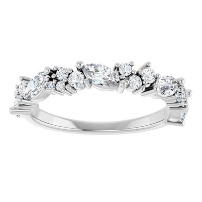14K White 1 CTW Lab-Grown Diamond Anniversary Band