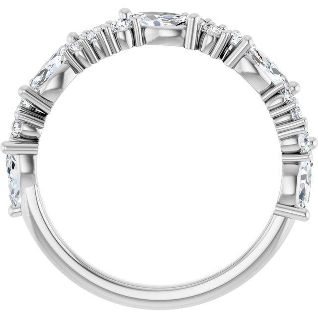 14K White 1 CTW Lab-Grown Diamond Anniversary Band