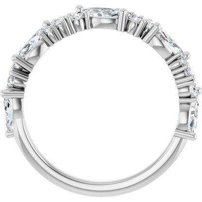 14K White 1 CTW Lab-Grown Diamond Anniversary Band