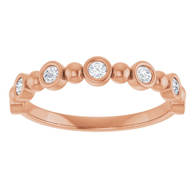 14K Rose 1/5 CTW Lab-Grown Diamond  Anniversary Band