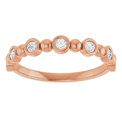 14K Rose 1/5 CTW Lab-Grown Diamond  Anniversary Band