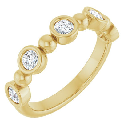 14K Rose 1/5 CTW Lab-Grown Diamond  Anniversary Band