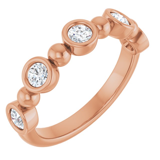 14K Rose 1/5 CTW Lab-Grown Diamond  Anniversary Band