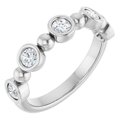 14K Rose 1/5 CTW Lab-Grown Diamond  Anniversary Band