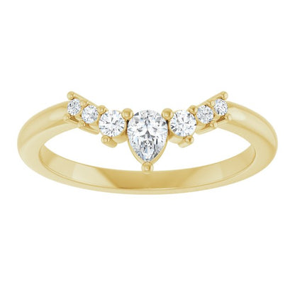 14K Yellow 1/4 CTW Lab-Grown Diamond Contour Band