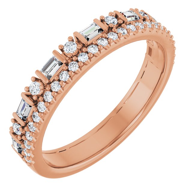 14K White 1/2 CTW Lab-Grown Diamond Anniversary Band