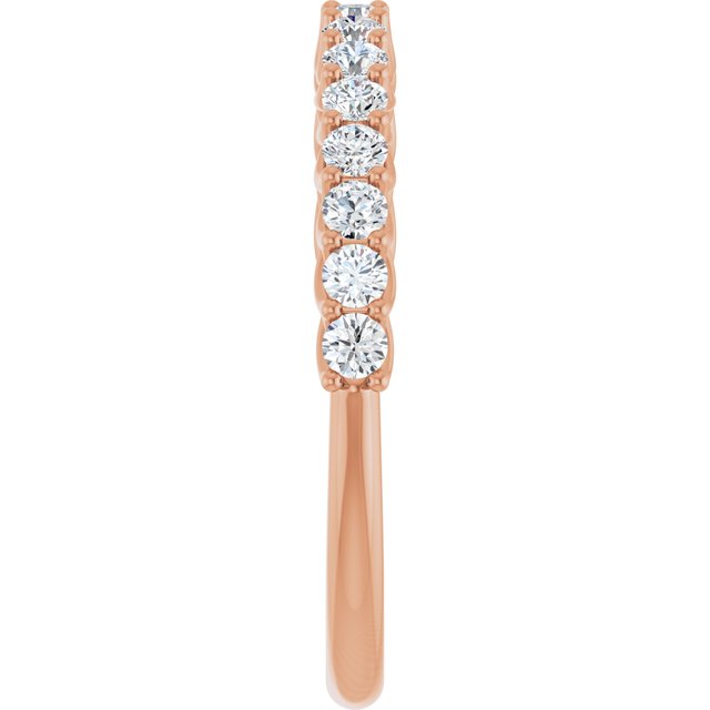 14K Rose 1/2 CTW Lab-Grown Diamond Anniversary Band