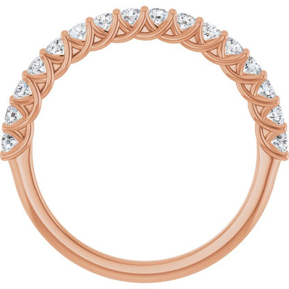 14K Rose 1/2 CTW Lab-Grown Diamond Anniversary Band