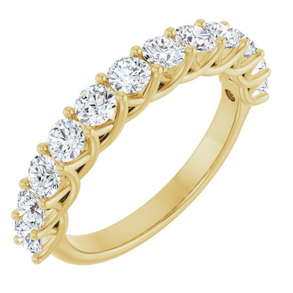 14K Rose 1/2 CTW Lab-Grown Diamond Anniversary Band