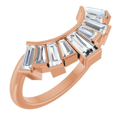 14K Yellow 3/4 CTW Lab-Grown Diamond Contour Band