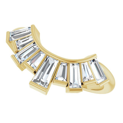 14K Yellow 3/4 CTW Lab-Grown Diamond Contour Band