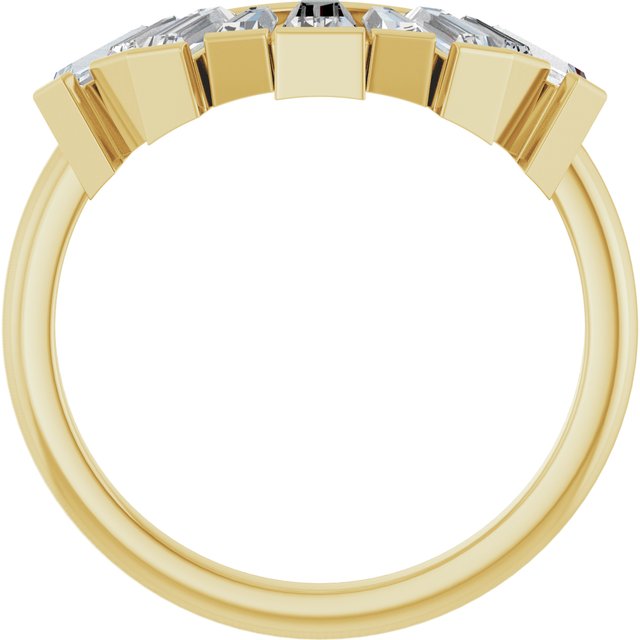 14K Yellow 3/4 CTW Lab-Grown Diamond Contour Band
