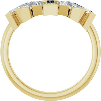 14K Yellow 3/4 CTW Lab-Grown Diamond Contour Band