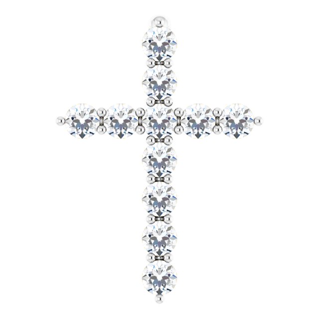 14K Yellow 1/4 CTW Lab-Grown Diamond Cross Pendant