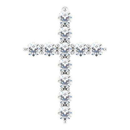 14K Yellow 1/4 CTW Lab-Grown Diamond Cross Pendant