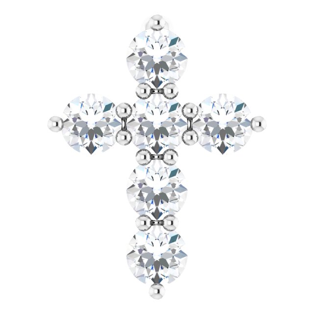 14K Yellow 1/4 CTW Lab-Grown Diamond Cross Pendant