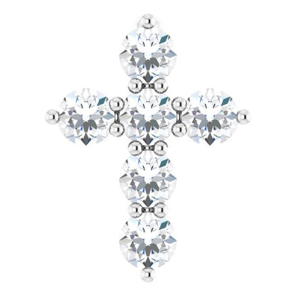 14K Yellow 1/4 CTW Lab-Grown Diamond Cross Pendant