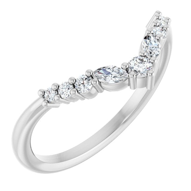 14K Yellow 1/5 CTW Lab-Grown Diamond Contour Band