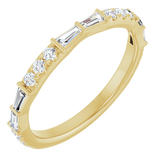 14K White 3/8 CTW Lab-Grown Diamond Anniversary Band