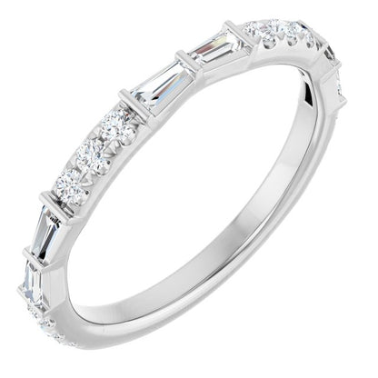 14K White 3/8 CTW Lab-Grown Diamond Anniversary Band