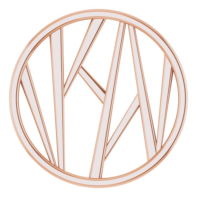 14K White Family Pendant