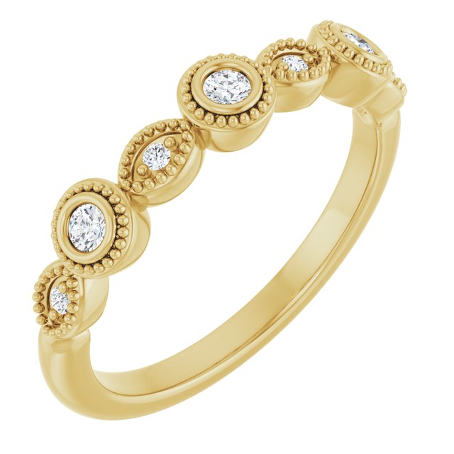 14K Yellow 1/8 CTW Lab-Grown Diamond  Anniversary Band