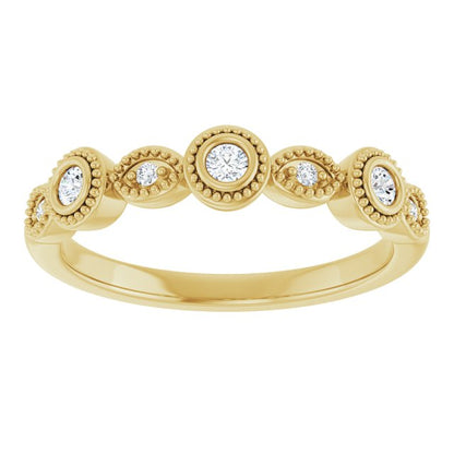 14K Yellow 1/8 CTW Lab-Grown Diamond  Anniversary Band