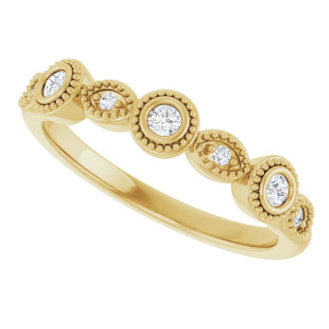 14K Yellow 1/8 CTW Lab-Grown Diamond  Anniversary Band