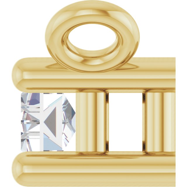 14K Yellow 1/8 CTW Lab-Grown Diamond Pendants Center