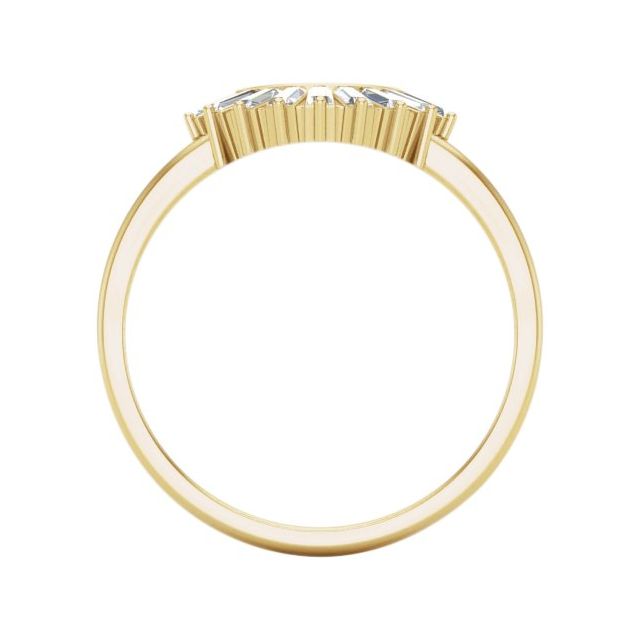 14K Yellow 1/4 CTW Lab-Grown Diamond Contour Band