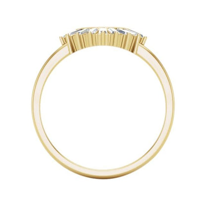 14K Yellow 1/4 CTW Lab-Grown Diamond Contour Band