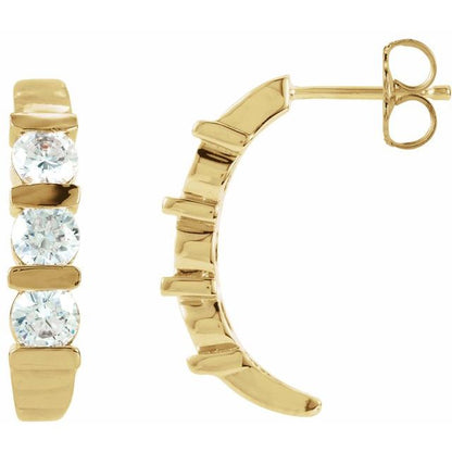 14K White 1/2 CTW Lab-Grown Diamond Earrings