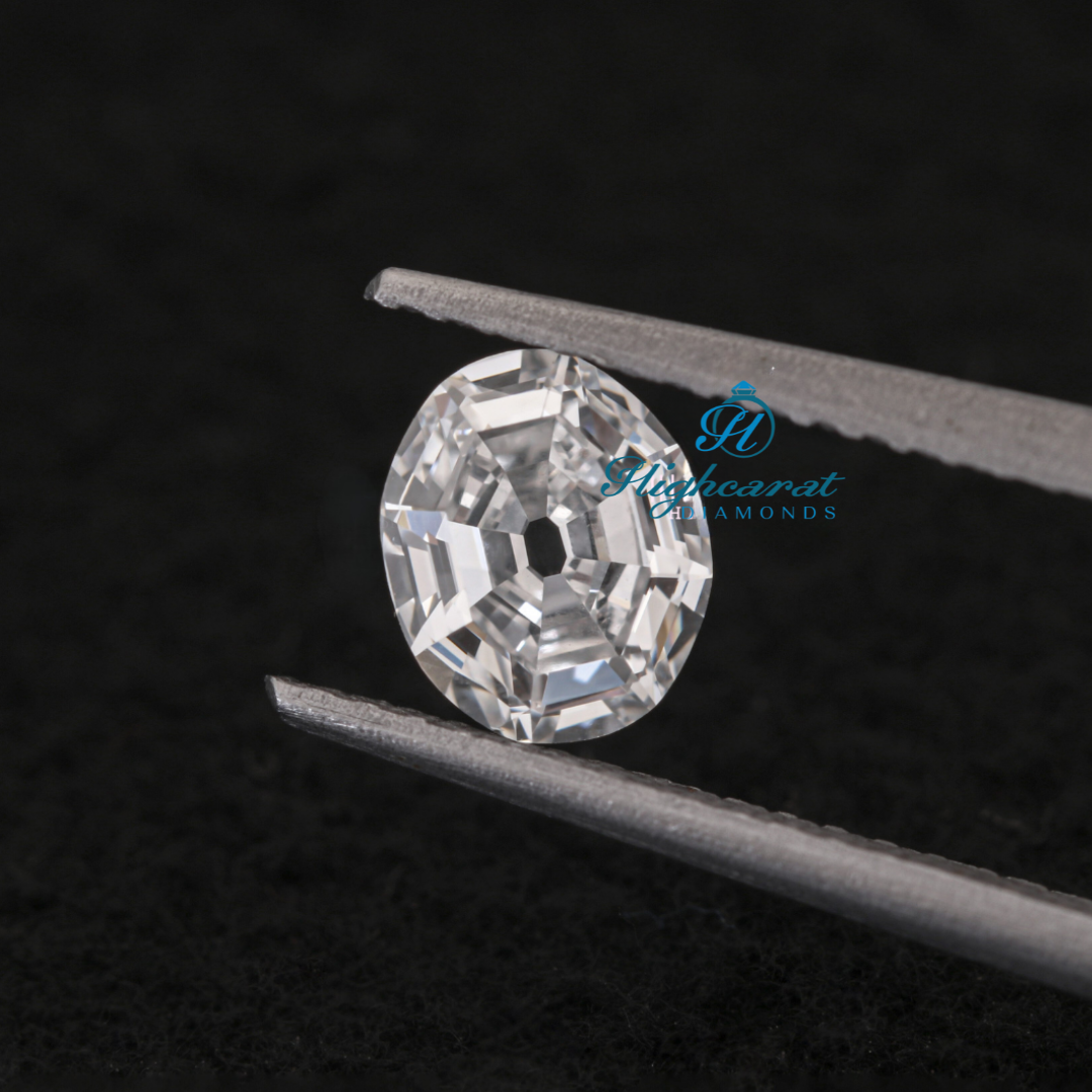 Alphabet O Shape Antique Diamond Unique White Colorless Lab Grown Delicate Vintage Diamond Use For Pendant