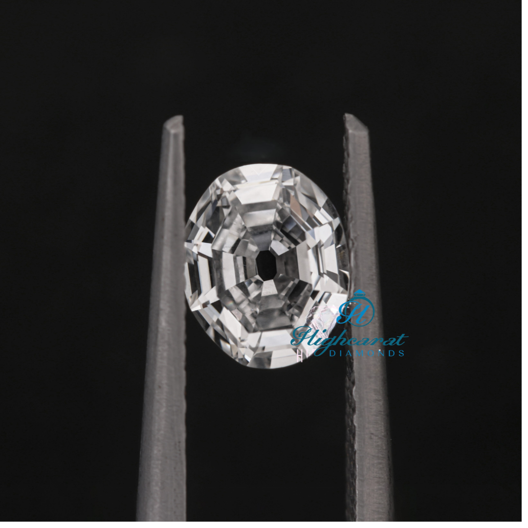 Alphabet O Shape Antique Diamond Unique White Colorless Lab Grown Delicate Vintage Diamond Use For Pendant