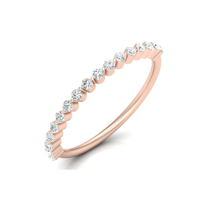 Round Cut Diamond Eternity Band Ring In 14K Gold Light & Comfortable For Daily Wearing