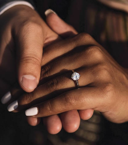 Round Lab Grown Diamond Solitaire Engagement Ring