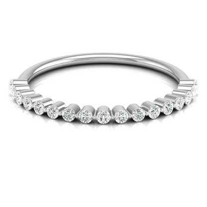 Round Cut Diamond Eternity Band Ring In 14K Gold Light & Comfortable For Daily Wearing