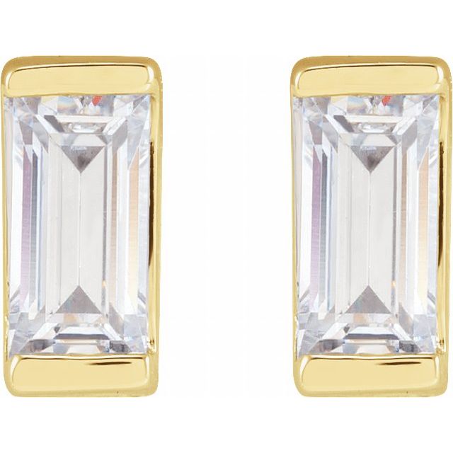 14K Yellow 3/8 CTW Lab-Grown Diamond Earrings