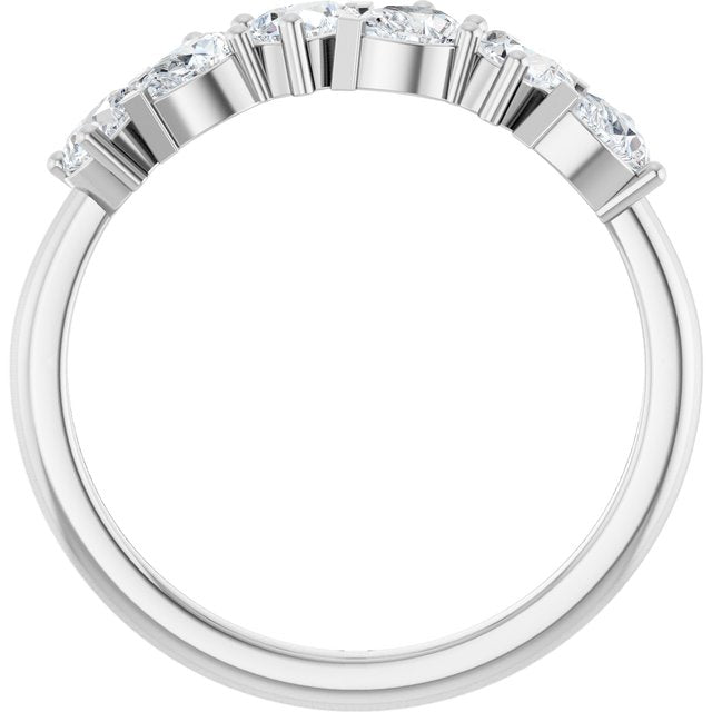 14K White 7/8 CTW Lab-Grown Diamond Anniversary Band