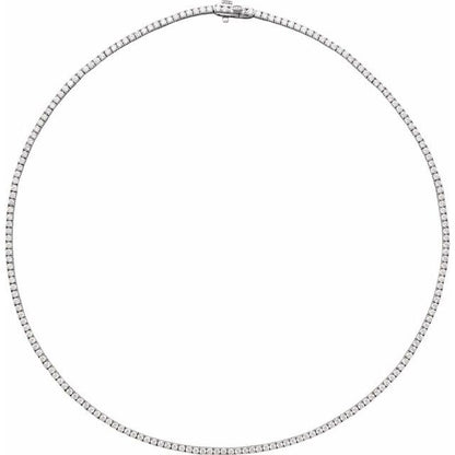14K Yellow 5 7/8 CTW Lab-Grown Diamond Line 16" Necklace