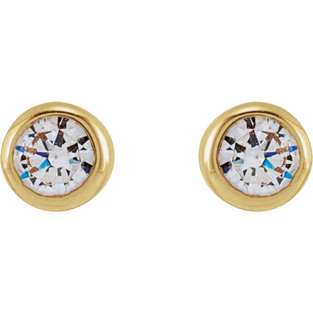 14K Yellow Round 1/6 CTW Lab-Grown Diamond Earrings