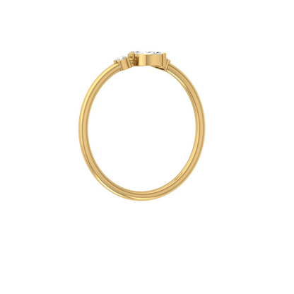 10K Gold Labgrown Diamond Marquise and Round Cut Engagement Ring Affordable Party Band