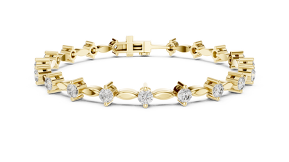2.09CT Round Cut Top Grade Diamond Unique Delicate Elegant Vintage Tennis Bracelet Gift For Women's