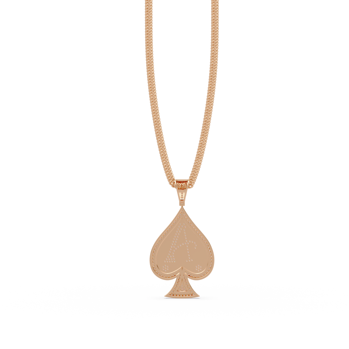 Ace Spade Lab Grown Diamond Pendant Necklace - HIGHCARAT DIAMONDS