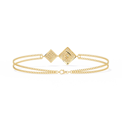 Round Cut Top Grade Natural Diamond Stunning Minimalist Dainty Party Wear Bracelet For Her